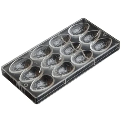 Immagine di Stampo per cioccolato a forma di uovo Pasqua in policarbonato trasparente PC fai da te plastica