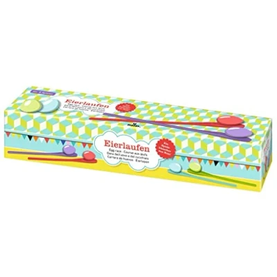 Immagine di moses. 38148 Set da gioco classico per bambini dai 3 anni in su, interni ed esterni, con 4 cucchiai legno e lancette feste di compleanno bambini, multicolore