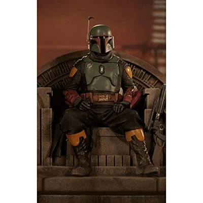 Immagine di Iron Studios Deluxe: The Mandalorian Boba Fett on Throne Art Scale Statue (1/10) (LUCSWR45621 10)