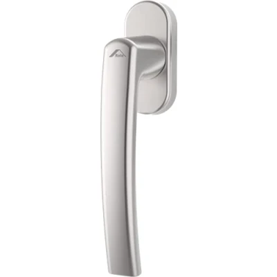 Immagine di Roto Maniglia Line standard con logo, argento naturale, lunghezza perno 43 mm