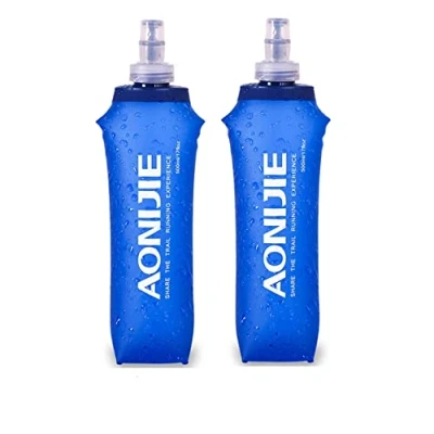 Immagine di AONIJIE 2PCS Pieghevole 250 ml/500ml TPU Outdoor Sport Acqua Idratazione Bottiglia Soft Flask per corsa, Bicicletta, Campeggio, Escursionismo (500ML)