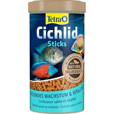 Immagine di Tetra Cichlid Sticks, Mangime di base in stick galleggianti per tutti i Ciclidi e altri pesci grossa taglia 500ml