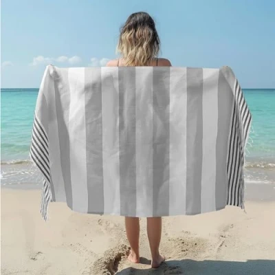 Immagine di JEMIDI Asciugamano 180x100 cm Telo Bagno Grande Teli Mare Spiaggia Asciugamani Piscina Grandi da Picnic Sauna Asciugatura Rapida Pareo Donna Uomo 100% Cotone