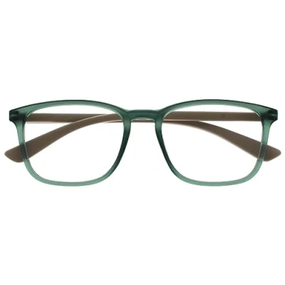 Immagine di OPULIZE Max Occhiali da Lettura Montatura Classica Rettangolare Grande Verde Trasparente Opaco con Stanghette Beige Uomo Donna Unisex R78 6 +3.00