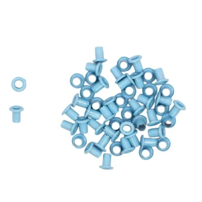 Immagine di Craftelier Confezione da 50 Mini Occhielli Ideali per Lo Scrap e l&#039;artigianato Validi Diversi Materiali Dimensioni Circa 3 mm di Diametro Interno 5 Esterno Colore Blu