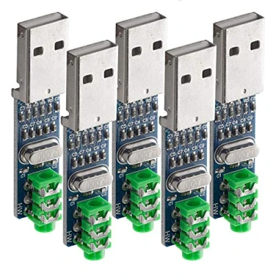 Immagine di AZDelivery 5 x Mini PCM2704 USB Scheda audio Decoder DAC DV 5V per Raspberry Pi con eBook