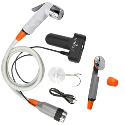 Immagine di Bidet portatile Ricaricabile Batteria Acqua WC Spruzzatore da bagno Soffione doccia esterno per campeggio Escursionismo Viaggio