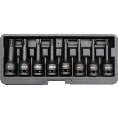 Immagine di YATO YT 1068 Set bussole 8 Acciaio al cromo molibdeno 1/2