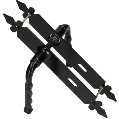 Immagine di KOTARBAU Maniglia per porta, 90 mm, PZ/BB, colore nero, universale, interni ed esterni, in ferro battuto, antiruggine (BB)