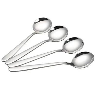 Immagine di Yarebest Cucchiaio Rotondo in Acciaio Inox, 6 Cucchiai Rotondi