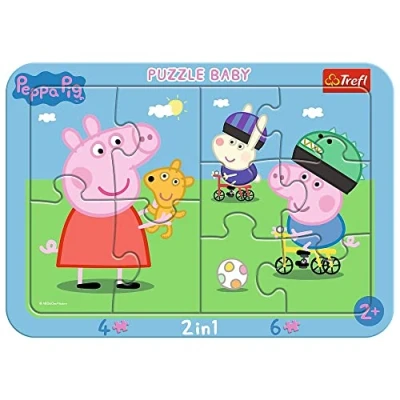 Immagine di Trefl Per Bambini da 2 Anni Puzzles, Colore, Peppa Pig Felice, One size