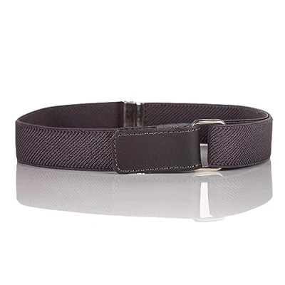 Immagine di Olata Cintura Elastica per Bambini, Regolabile, Chiusura a Strappo con Gancio 0 2 Anni. Grigio Scuro