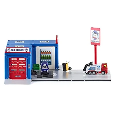 Immagine di siku 5507, Autofficina &quot;Car Service&quot;, Plastica, Multicolor, con 2 auto giocattolo siku, Multifunzionale, Compatibile modellini in scala ottima 1:50