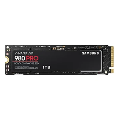 Immagine di Samsung Memorie MZ V8P1T0B 980 PRO SSD Interno da 1TB, compatibile con Playstation 5, PCIe NVMe M.2, Nero
