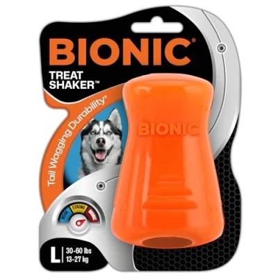 Immagine di BIONIC Shaker giocattolo per cani, grande, interattivo da masticare resiste ai masticatori più duri, cani 13 a 27+ kg.