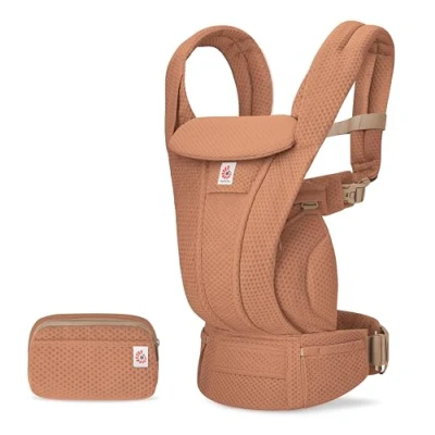 Immagine di Ergobaby Omni Deluxe marsupio tutto in uno per neonati dalla nascita fino a 20 kg, ergonomico 4 posizioni maglia schiena sistema da viaggio, Canyon Clay