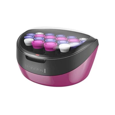 Immagine di Remington Bigodini Riscaldabili Interno in cera per un calore più duraturo Tecnologia ionica capelli liberi dal crespo, 3 misure: 20 mm, 23 27 rosa nero, H5600