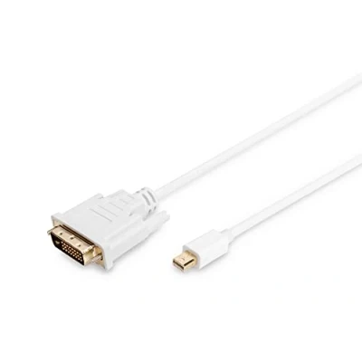 Immagine di Digitus Mini Displayport / DVI Cavo adattatore Spina , D 24+1pol. 2.00 m Bianco AK 340305 020 W avvitabile