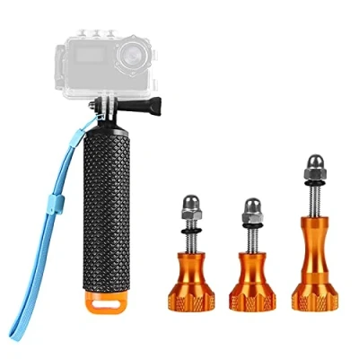 Immagine di FAEFTY impugnatura galleggiante Action Cam subacquea impermeabile monopiede con tre viti lunghe, per GoPro Hero, fotocamera