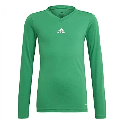 Immagine di adidas Team Base Tee Y, Maglia lunga Bambini e ragazzi, Foglia Di Tè (Teagrn), 13 14 anni
