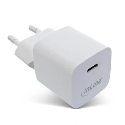 Immagine di InLine Caricatore USB C 33 W, caricabatterie rapido, Power Delivery 3.0, PPS, alimentatore/adattatore per iPhone/Pro/Mini, iPad Pro, pixel, Samsung e altro, bianco, 31501C