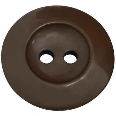 Immagine di AERZETIX C74100 Set di 10 bottoni per cucire rotondi Ø20x3mm a 2 fori 32L L32 colore marrone in plastica apertura 2mm merceria cucito decorazione abbigliamento
