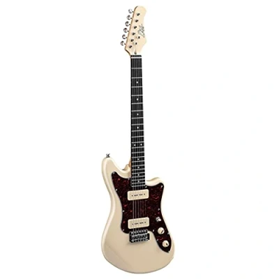 Immagine di EKO GUITARS Camaro VR 2 90, Chitarra Elettrica, Corpo in Pioppo, Manico Acero e tastiera Resina WPC, Pickup P Switch toggle a 3 vie, Controlli di Volume Tono, Colore Cream