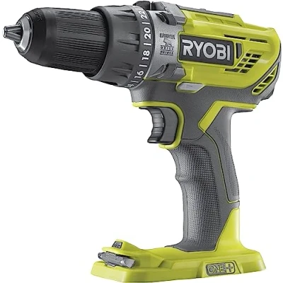 Immagine di Ryobi R18PD3 0 Trapano Avvitatore a Percussione Batteria 18V ONE+, non Inclusa, con Luce LED, 2 Velocità, per Legno, Metallo e Muratura