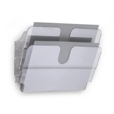 Immagine di Durable 1709014400 Flexiplus 2 A4 Orizzontale, Espositore da Parete, per Documenti Formato Comparti, 340x250x100 mm, Trasparente