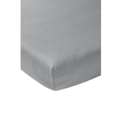 Immagine di Meyco Home Basic jersey Uni, lenzuolo per 1 persona (lenzuolo con qualità morbido, perfetta vestibilità grazie all&#039;elastico su tutto il perimetro, traspirante, dimensioni: 120 x 200 cm), grigio