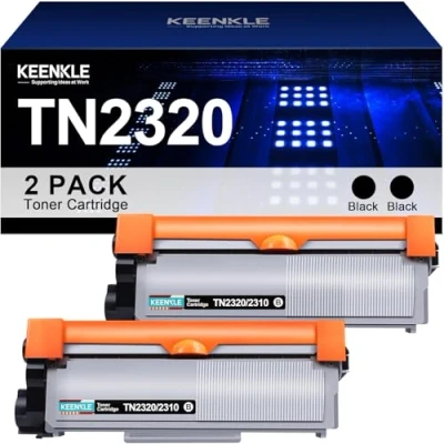 Immagine di 2 Pack TN2320 Compatibili per Brother TN 2320 2310 TN2310 Toner MFC L2700DW L2700DN DCP L2500D L2720DW L2740DW L2520DW L2540DN HL L2340DW L2360DN (Nero)
