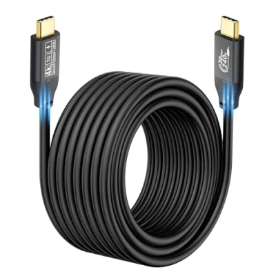 Immagine di YIWENTEC Cavo USB C A 3.2 Maschio Gen2 X 2 Tipo Charging Cable, 20 Gbps Data Transfer, 240 W 48 V/5 Fast 4K @ 60Hz Video Transfer (5M)