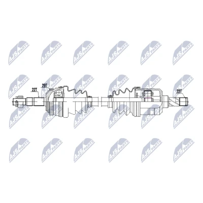 Immagine di NTY NPW PL 163 Albero motore / Semiasse Assale anteriore Dx 925mm Cambio manuale, Trasmissione automatica, Semiautomatico OPEL: Corsa C Hatchback