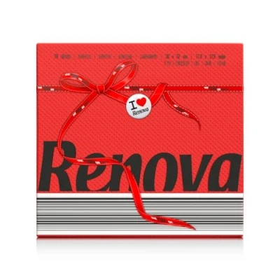 Immagine di RENOVA tovagliolo di carta Red Label Rosso 70 tovaglioli