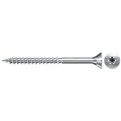Immagine di Fischer 551075 Viti per truciolare 3.5 mm 40 Interno Esagonale rotondo, multidentato, TX, Torx, Impronta T Acciaio galvanizzato zinco 1000 pz.