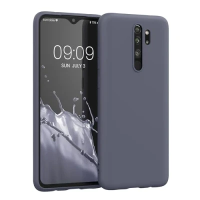 Immagine di kwmobile Custodia Compatibile con Xiaomi Redmi Note 8 Pro Cover Back Case per Smartphone in Silicone TPU Protezione Gommata grigio blu