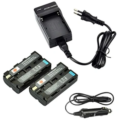Immagine di DSTE 2 pacco Ricambio Batteria + DC01E Caricabatteria Compatibile per Sony NP F550 F330 F570 SC55E CCD TR818/CCD TR87 SC55 SC6 SC65 SC7 TR67 SC7/E SC8/E SC9 TR1 TR11