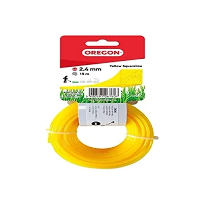 Immagine di Oregon 69 412 Y Filo quadrato per decespugliatori e decespugliatori, 2,4 mm x 15 m, colore: Giallo