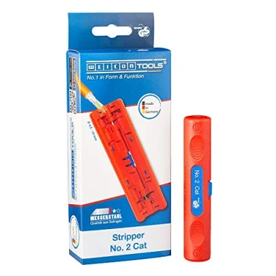 Immagine di WEICON Stripper No. 2 Cat Spelatura di cavi dati PCV e tondi, blu,rosso