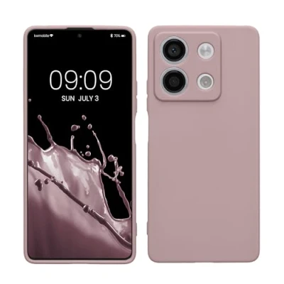 Immagine di kwmobile Custodia Compatibile con Xiaomi Redmi Note 13 5G Cover Back Case per Smartphone in Silicone TPU Protezione Gommata lilla color carne