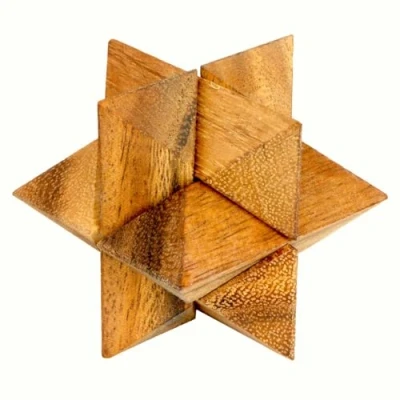 Immagine di Logica Giochi art. Octocedron Rompicapo 3D ad Incastro in Legno Difficoltà 3/6 DIFFICILE Serie da Collezione Leonardo Vinci
