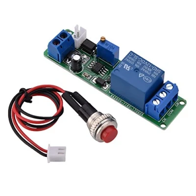 Immagine di temporizzatore DC 12V modulo timer Ritardo regolabile 1 10sec Relè Interruttore orario