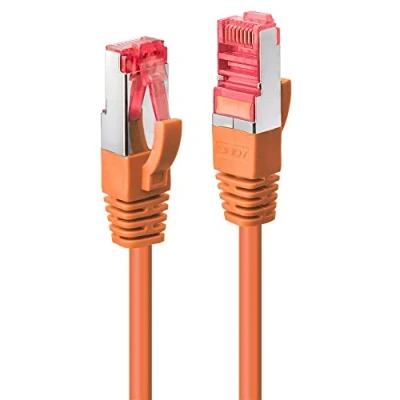 Immagine di LINDY 47813 RJ45 cavo di rete, patch CAT 6 S/FTP 10.00 m Arancione con protezione 1 pz.