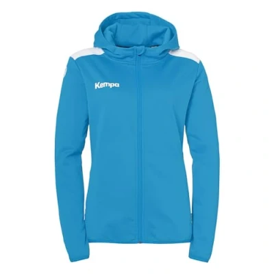 Immagine di uhlsport Kempa Emotion 27 Giacca sportiva da donna con cappuccio imbottito per e ragazza, in pile all&#039;interno, tasche cerniera
