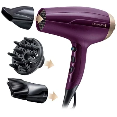Immagine di Remington Asciugacapelli 2300W Luce e Volume Bocchetta per lo styling, Diffusore, Con Ioni, 3 livelli di riscaldamento 2 ventola ,livello raffreddamento, Your Style D5219