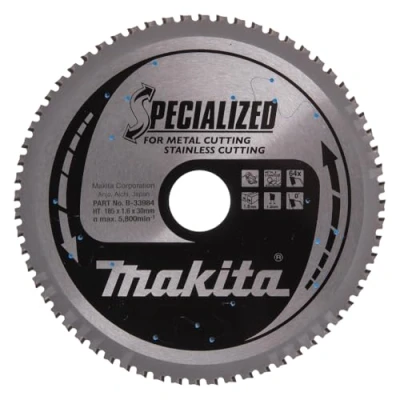 Immagine di Makita B 33984 Lama Sega Circolare Specialized T.C.T.185x30 64T Metallo