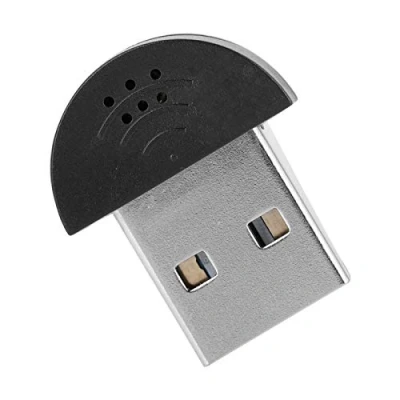 Immagine di KIKYO microfono mini USB, adattatore per omnidirezionale a 360 Audio ad alta fedeltà Luce di riduzione del rumore Semplice Facile da trasportare e pratico(black)