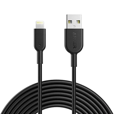 Immagine di Anker cavo di ricarica per iPhone Powerline II 3 m Lightning 14/13 / 12/11 X/XS/XR/SE 8 Plus 7/6 e altri (nero)