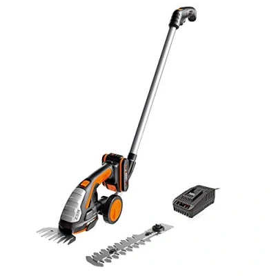 Immagine di WORX 18V (20V MAX) Cesoia per Erba a Batteria, Tagliasiepi Telescopico WG801E.3, Set 2 in 1 Tagliaerba/2.0 Ah