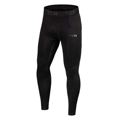 Immagine di TCA Superthermal Calzamaglia da Palestra Compresso Base Layer Termico Corsa Uomo Nero, L